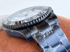 CLASSIC GMT ALL-BLACK BEZEL WHITE DIAL WATCH