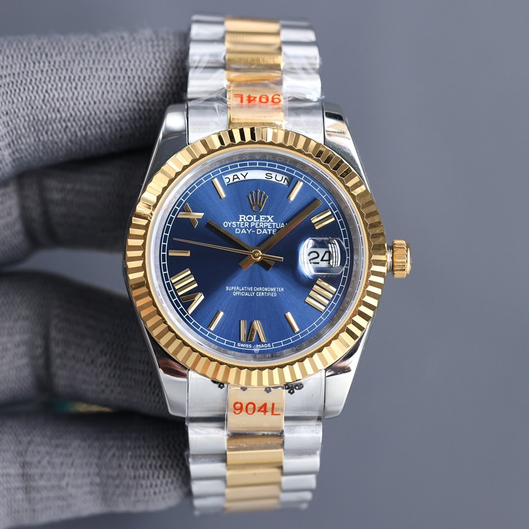 CLASSIC 40MM TWO-TONE GOLD-TONE & STEEL DAY-DATE BRACELET WATCH