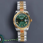 CLASSIC 40MM TWO-TONE GOLD-TONE & STEEL DAY-DATE BRACELET WATCH