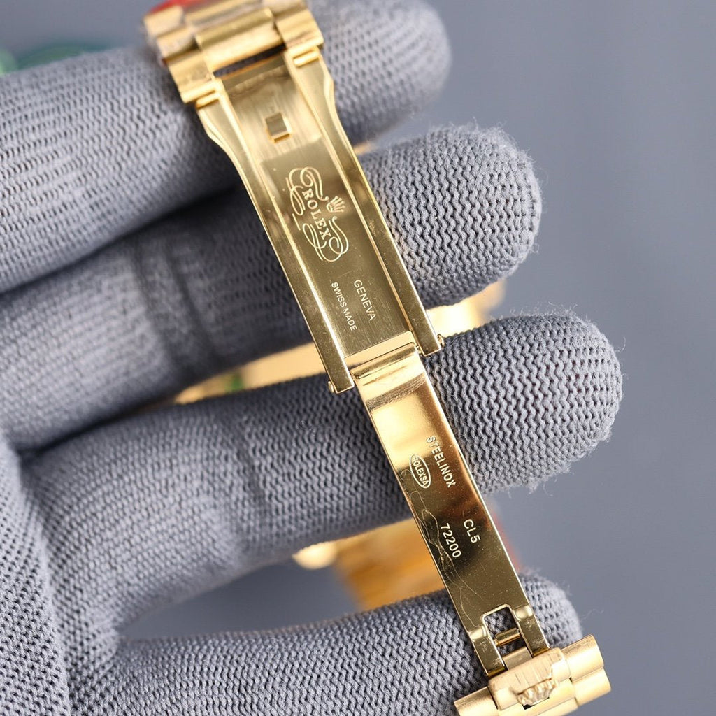 CLASSIC 40MM GOLD-TONE CASE DAY-DATE STEEL BRACELET WATCH