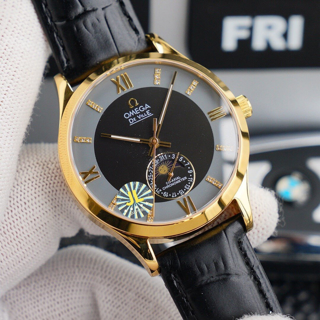 VARELLO CLASSIC CHRONOMETER 40MM MOONPHASE GREY BLACK DIAL
