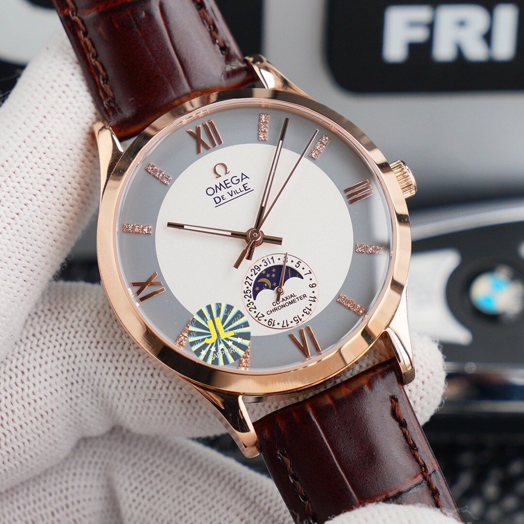 VARELLO CLASSIC CHRONOMETER 40MM MOONPHASE WHITE GREY DIAL