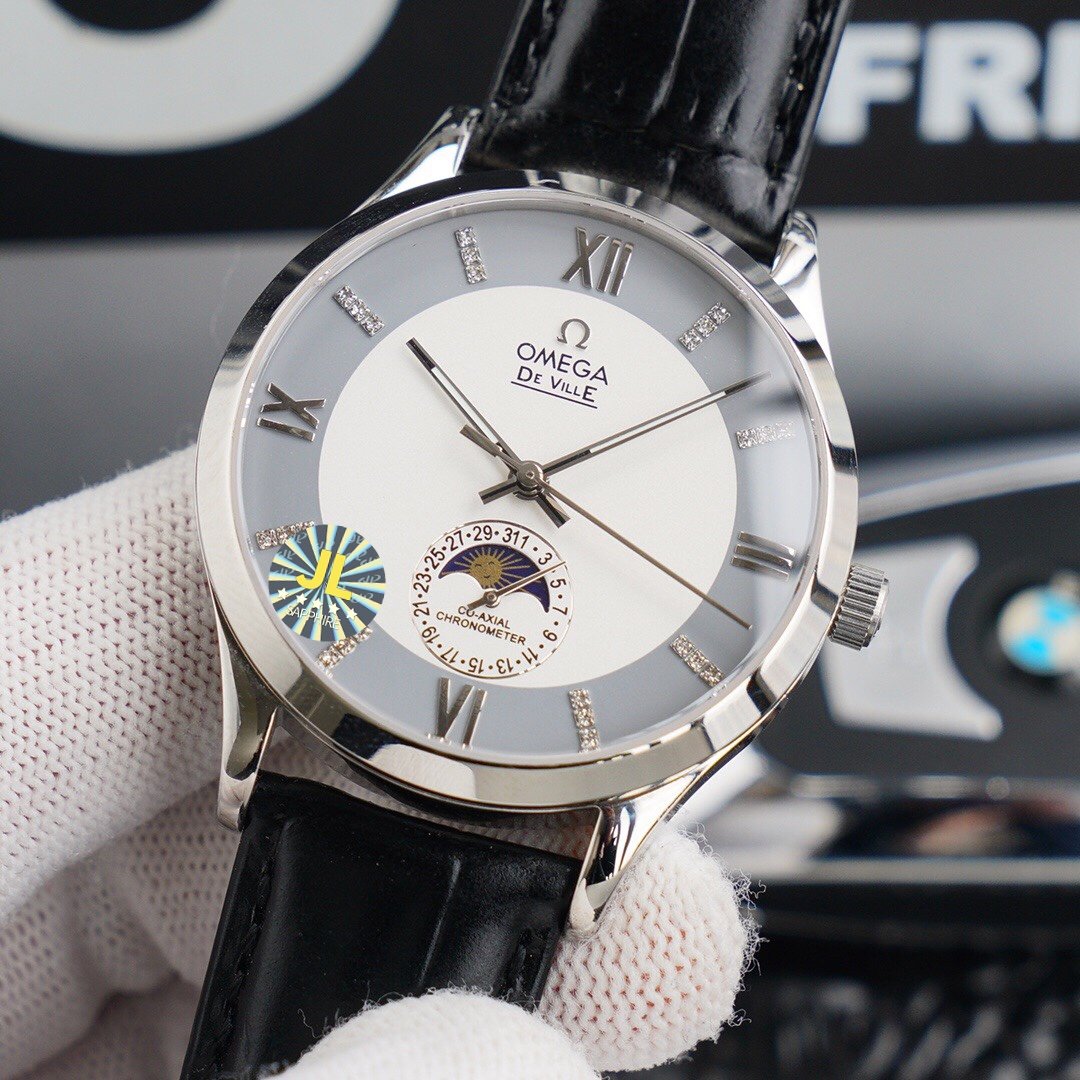 VARELLO CLASSIC CHRONOMETER 40MM MOONPHASE WHITE GREY DIAL
