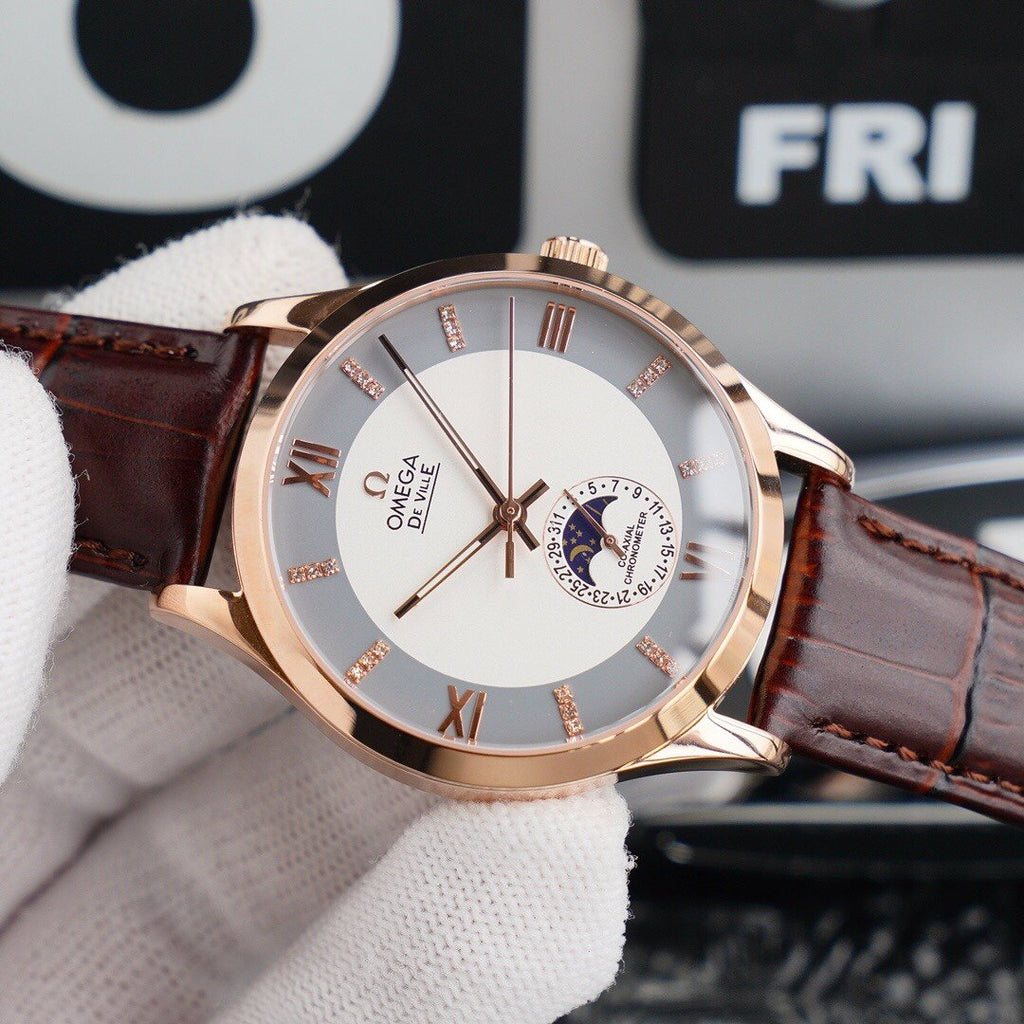 VARELLO CLASSIC CHRONOMETER 40MM MOONPHASE WHITE GREY DIAL