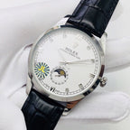 CLASSIC 41MM MOONPHASE STAINLESS STEEL WHITE DIAL WATCH
