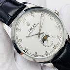 CLASSIC 41MM MOONPHASE STAINLESS STEEL WHITE DIAL WATCH
