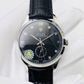 CLASSIC 41MM MOONPHASE STAINLESS STEEL BLACK DIAL WATCH