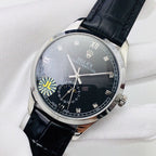 CLASSIC 41MM MOONPHASE STAINLESS STEEL BLACK DIAL WATCH