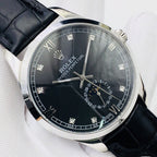 CLASSIC 41MM MOONPHASE STAINLESS STEEL BLACK DIAL WATCH