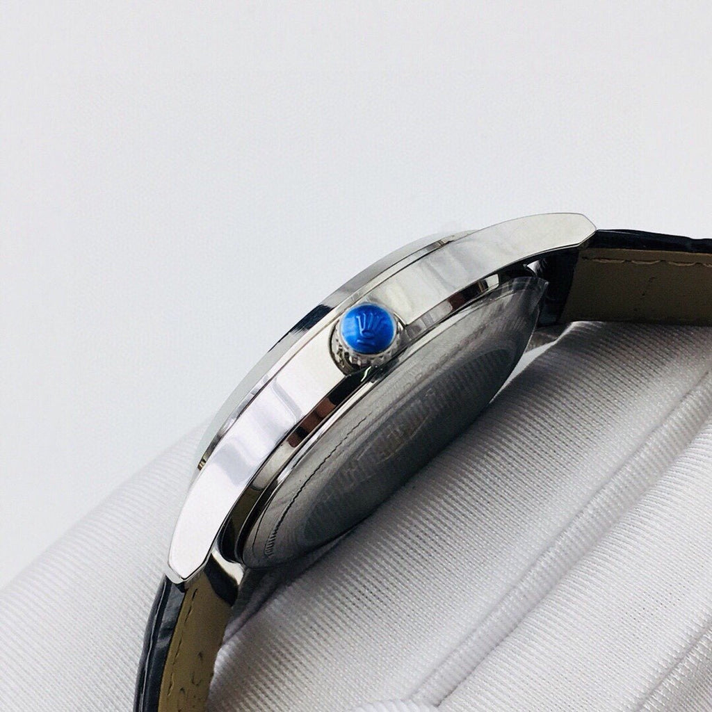 CLASSIC 41MM MOONPHASE STAINLESS STEEL BLACK DIAL WATCH