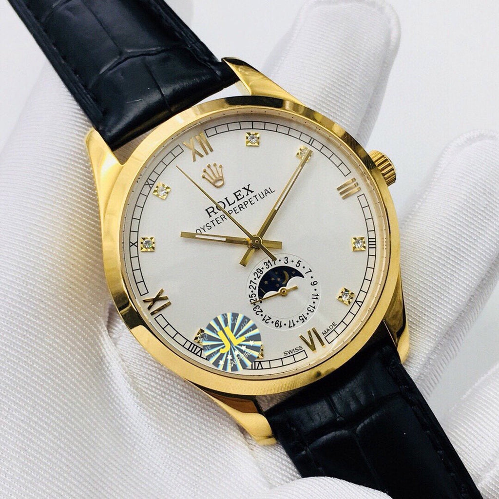 CLASSIC 41MM MOONPHASE GOLD-TONE CASE WATCH