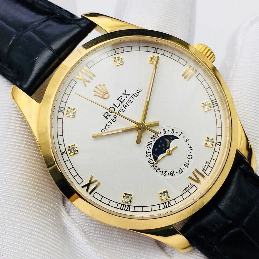 CLASSIC 41MM MOONPHASE GOLD-TONE CASE WATCH