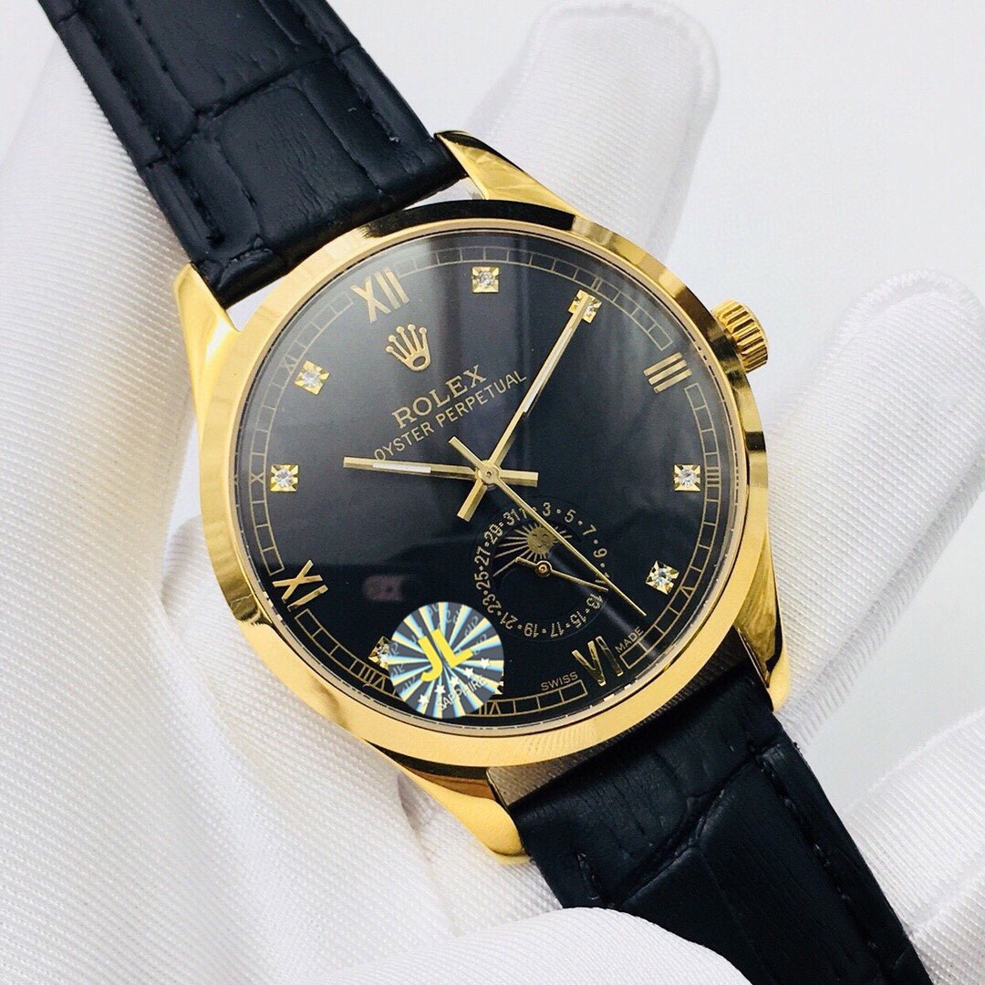 CLASSIC 41MM MOONPHASE GOLD-TONE CASE WATCH