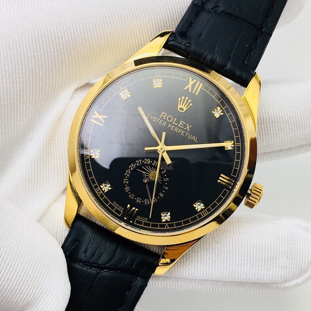 CLASSIC 41MM MOONPHASE GOLD-TONE CASE WATCH