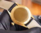CLASSIC 41MM MOONPHASE GOLD-TONE CASE LEATHER STRAP WATCH