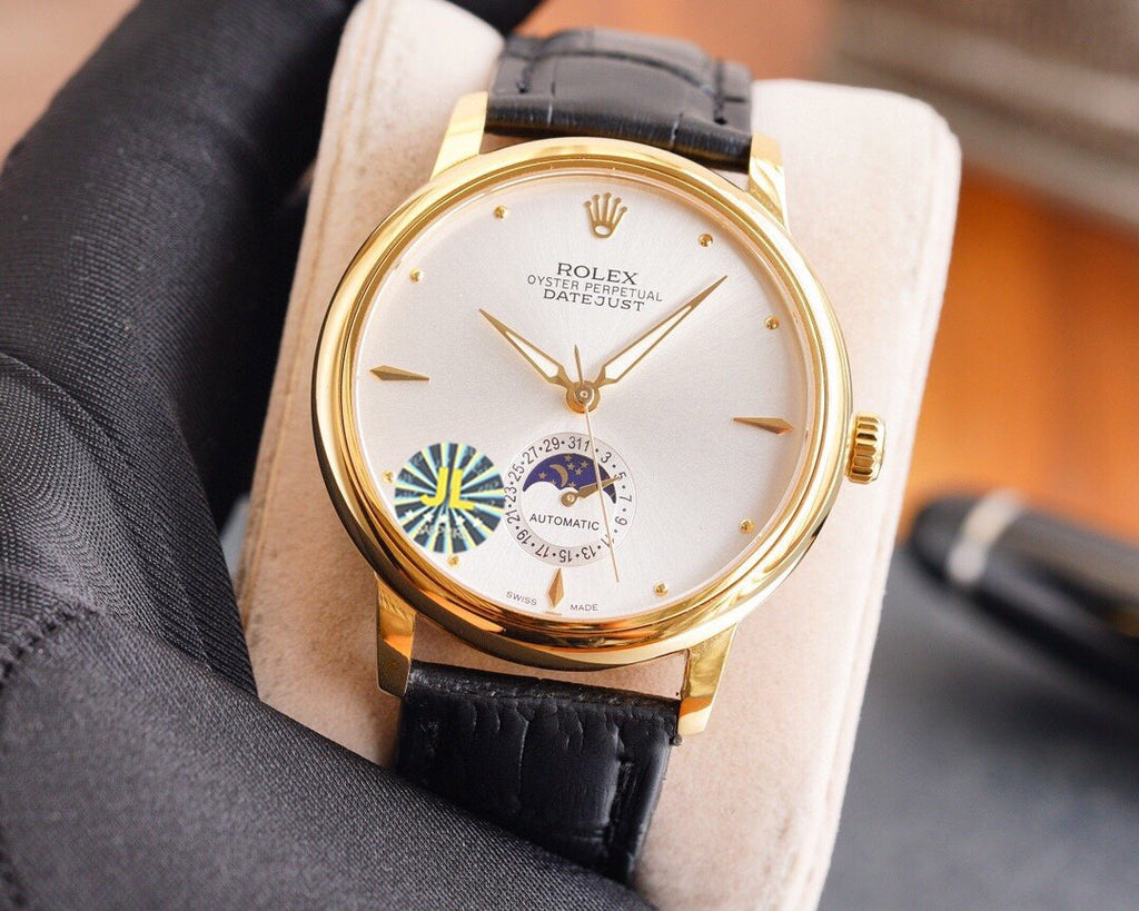 CLASSIC 41MM MOONPHASE GOLD-TONE CASE WATCH