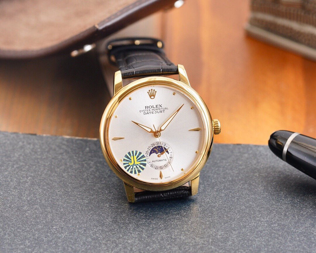 CLASSIC 41MM MOONPHASE GOLD-TONE CASE WATCH
