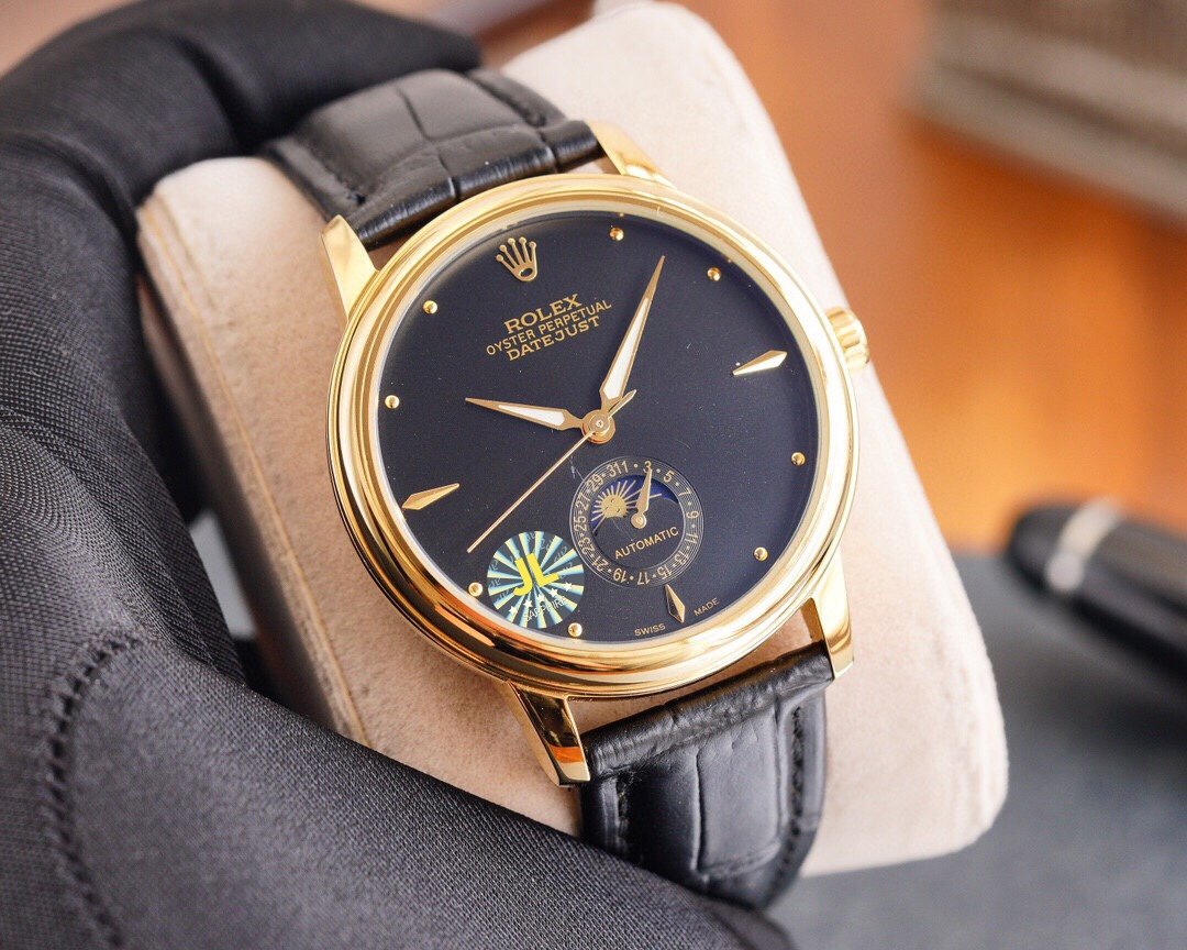 CLASSIC 41MM MOONPHASE GOLD-TONE CASE WATCH