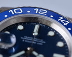 CLASSIC GMT BLUE CERAMIC BEZEL STEEL BRACELET WATCH