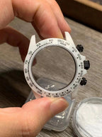 CLASSIC 40MM WHITE CERAMIC CASE BLACK & WHITE DIAL CHRONOGRAPH WATCH