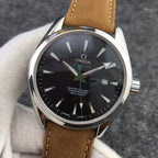 VARELLO CLASSIC 150M STEEL CASE BLACK DIAL BROWN LEATHER