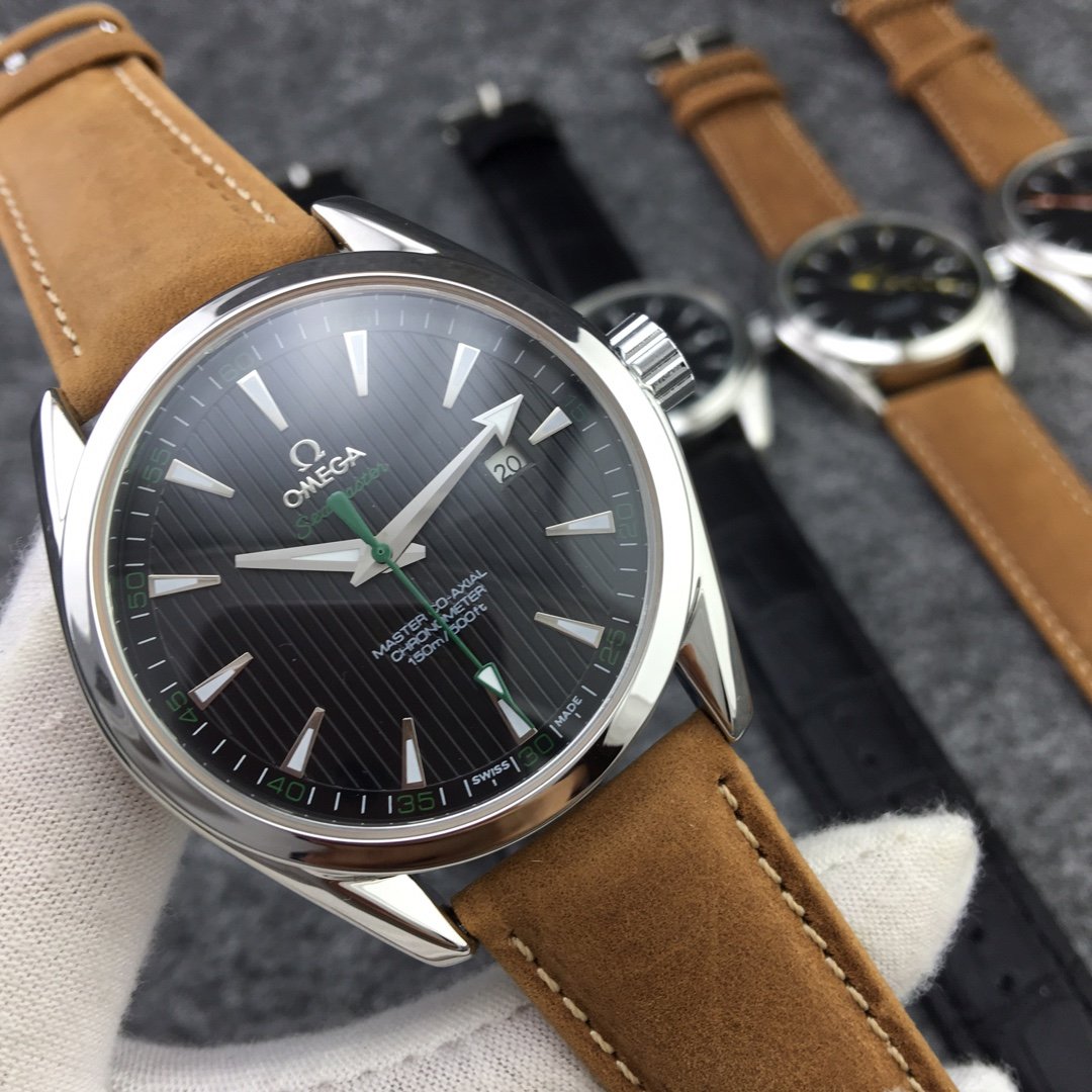 VARELLO CLASSIC 150M STEEL CASE BLACK DIAL BROWN LEATHER