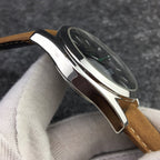 VARELLO CLASSIC 150M STEEL CASE BLACK DIAL BROWN LEATHER