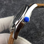 VARELLO CLASSIC 150M STEEL CASE BLACK DIAL BROWN LEATHER