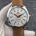 VARELLO CLASSIC 150M GOLD-TONE CASE LEATHER STRAP WATCH