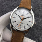 VARELLO CLASSIC 150M GOLD-TONE CASE LEATHER STRAP WATCH