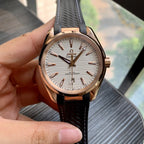 VARELLO CLASSIC 150M GOLD-TONE CASE LEATHER STRAP WATCH