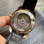 VARELLO CLASSIC 150M GOLD-TONE CASE LEATHER STRAP WATCH