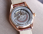 VARELLO CLASSIC 150M GOLD-TONE CASE LEATHER STRAP WATCH