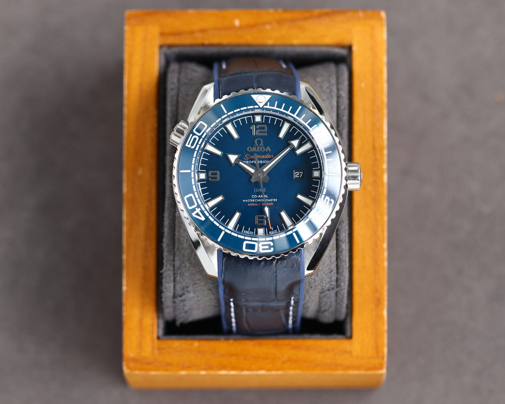 VARELLO CLASSIC PROFESSIONAL OCEAN 600M BLUE CERAMIC BLACK LEATHER