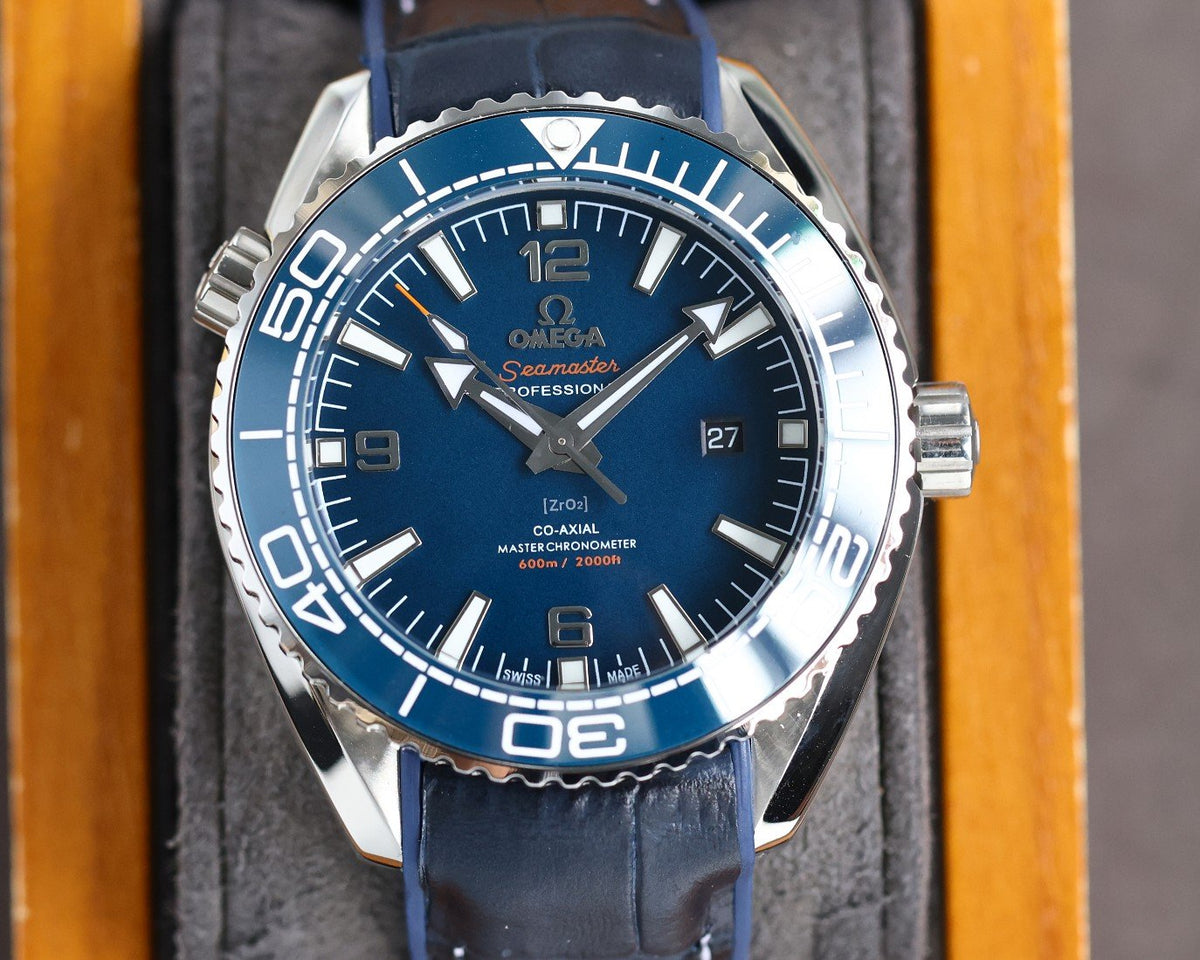 VARELLO CLASSIC PROFESSIONAL OCEAN 600M BLUE CERAMIC BLACK LEATHER