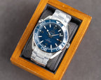 VARELLO CLASSIC PROFESSIONAL OCEAN 600M BLUE CERAMIC STEEL BRACELET