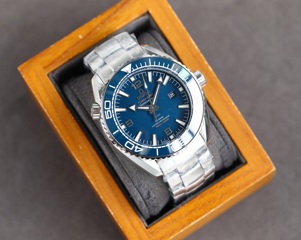 VARELLO CLASSIC PROFESSIONAL OCEAN 600M BLUE CERAMIC STEEL BRACELET