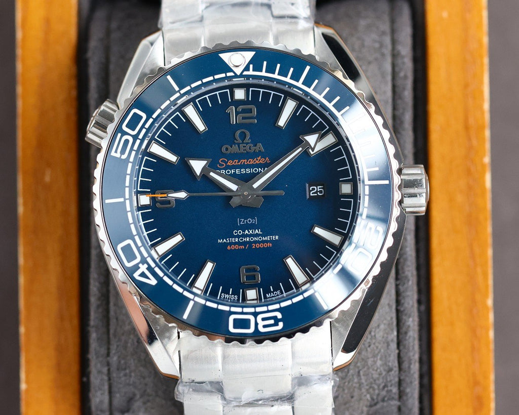 VARELLO CLASSIC PROFESSIONAL OCEAN 600M BLUE CERAMIC STEEL BRACELET