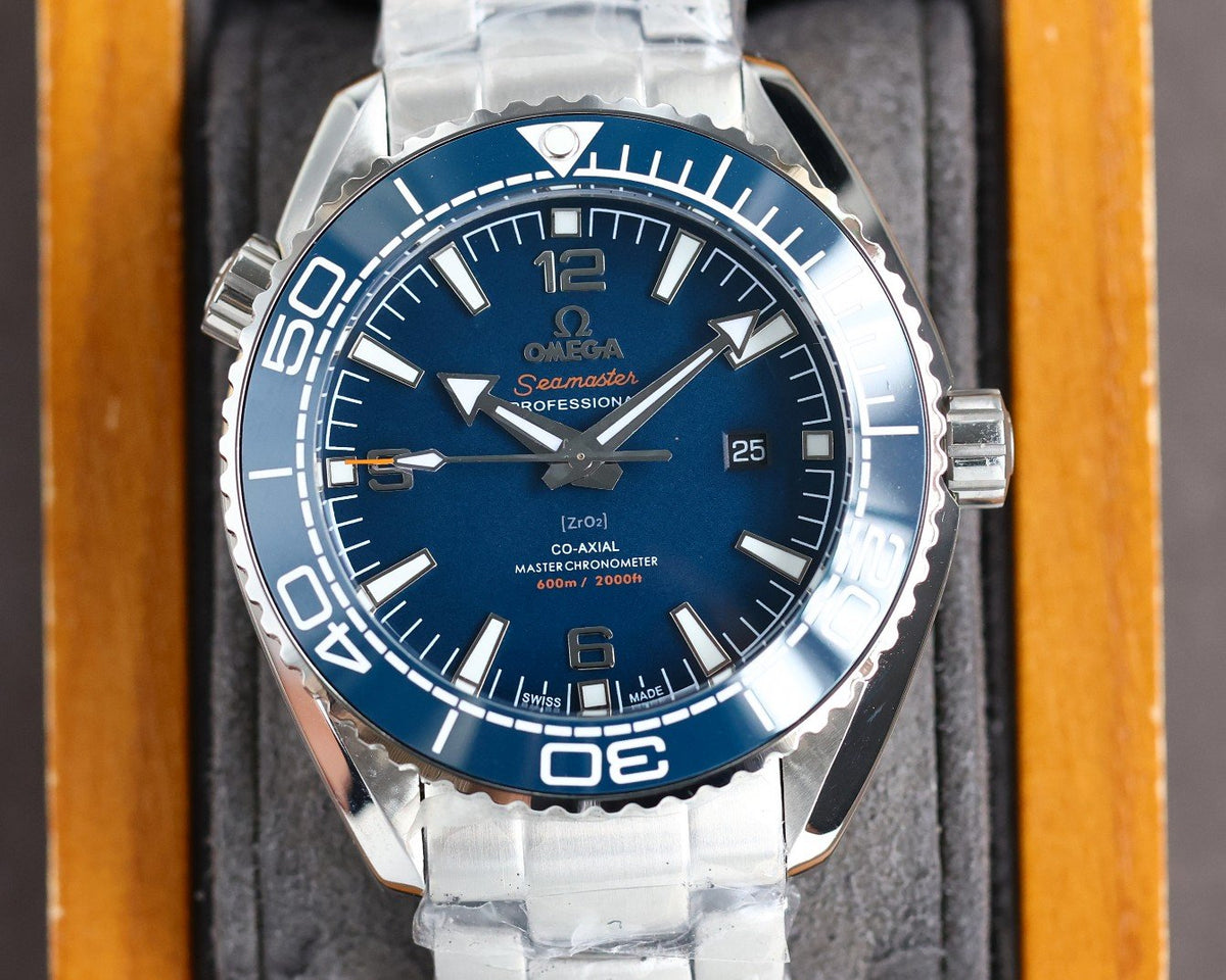 VARELLO CLASSIC PROFESSIONAL OCEAN 600M BLUE CERAMIC STEEL BRACELET