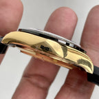 CLASSIC GOLD-TONE CHRONOGRAPH RUBBER STRAP WATCH