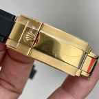 CLASSIC GOLD-TONE CHRONOGRAPH RUBBER STRAP WATCH