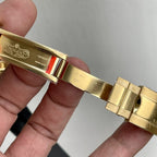 CLASSIC GOLD-TONE CHRONOGRAPH RUBBER STRAP WATCH