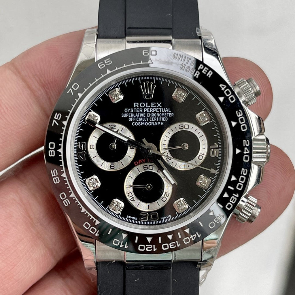 CLASSIC STAINLESS STEEL CERAMIC BEZEL DIAMOND NUMERAL WATCH