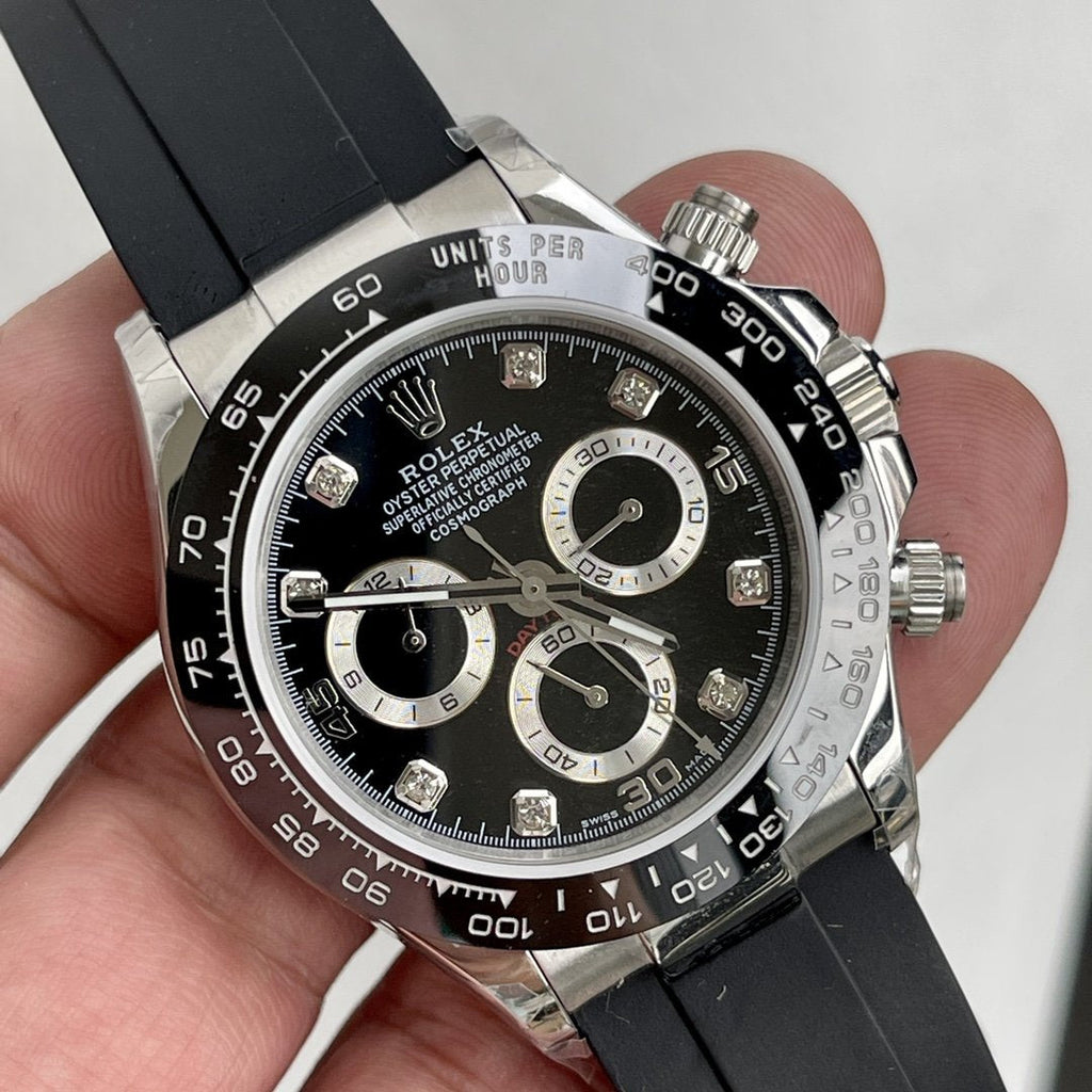 CLASSIC STAINLESS STEEL CERAMIC BEZEL DIAMOND NUMERAL WATCH