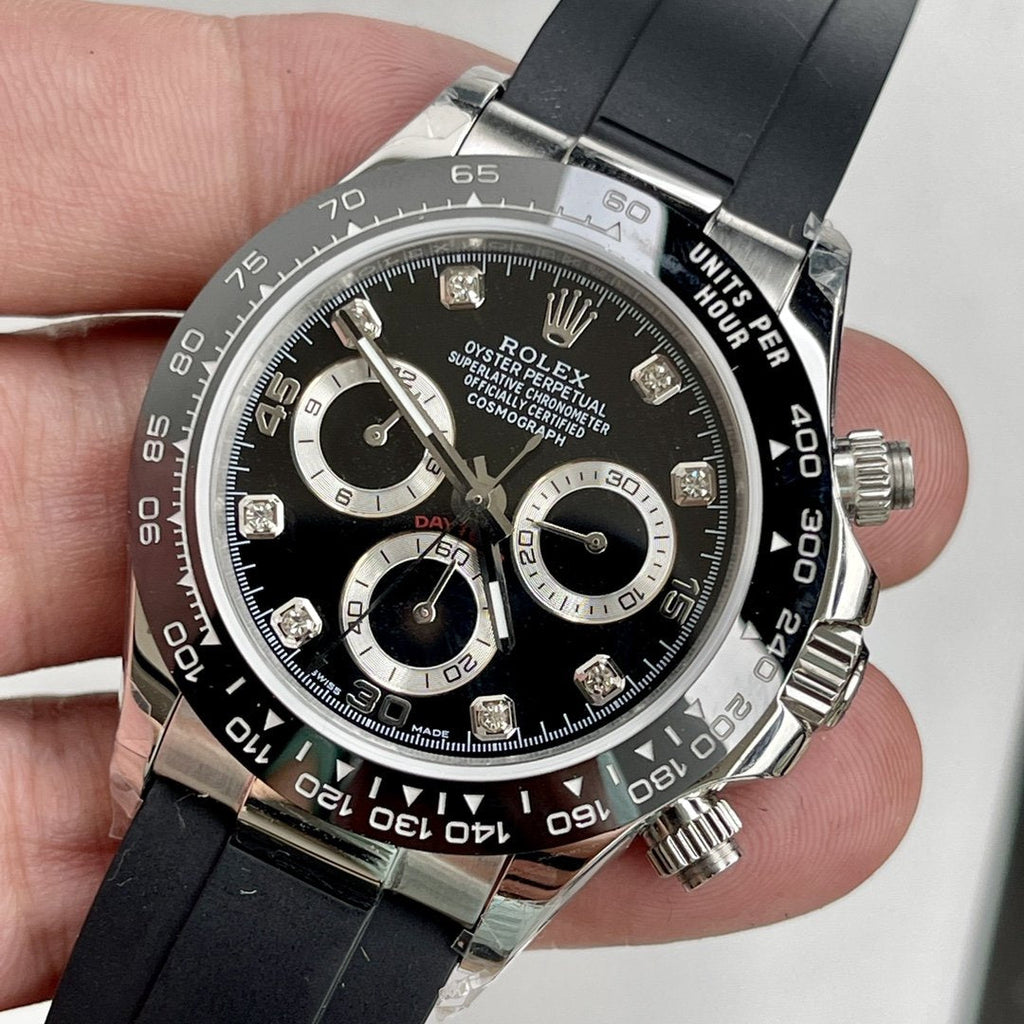CLASSIC STAINLESS STEEL CERAMIC BEZEL DIAMOND NUMERAL WATCH