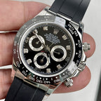 CLASSIC STAINLESS STEEL CERAMIC BEZEL DIAMOND NUMERAL WATCH