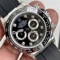 CLASSIC STAINLESS STEEL CERAMIC BEZEL DIAMOND NUMERAL WATCH