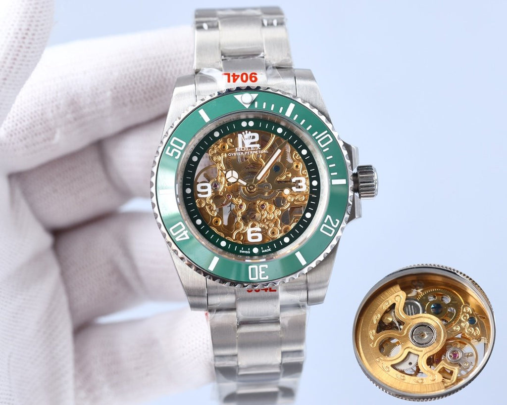 CLASSIC 40MM CUSTOM SKELETON DIAL DIVE WATCH