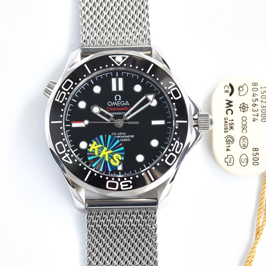 VARELLO CLASSIC DIVER 300 BLACK CERAMIC TITANIUM MESH