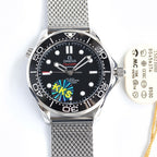 VARELLO CLASSIC DIVER 300 BLACK CERAMIC TITANIUM MESH